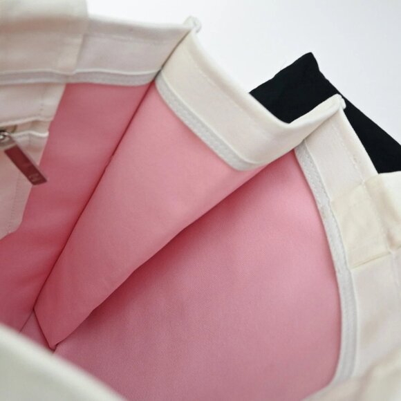 CHANEL CC Logo Cruise Line Miami Shoulder Tote Bag Canvas White - Picture 8 of 16